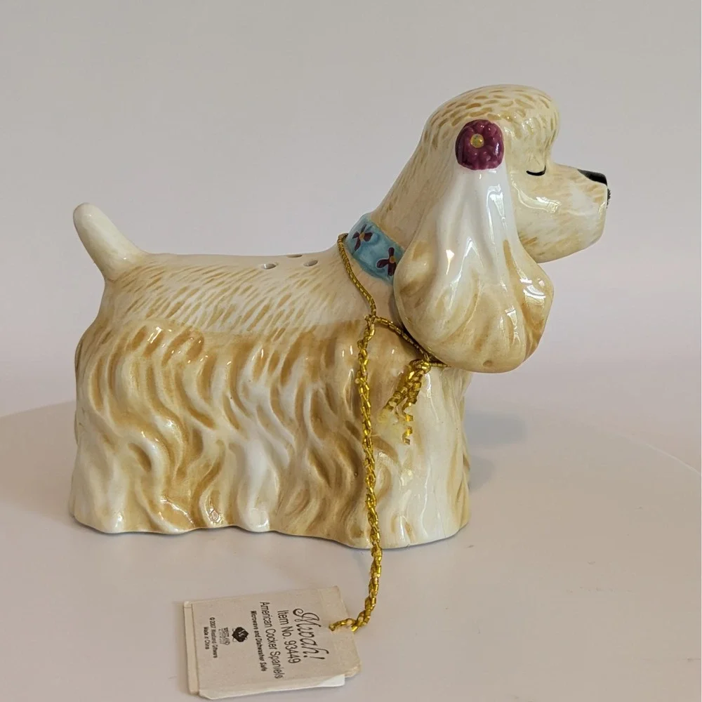 Westland Mwah! Magnetic Kissing Cocker Spaniel Dogs Salt & Pepper Shaker  2007